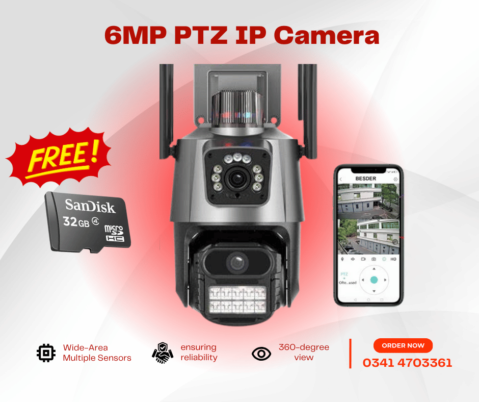 WiFi latest PTZ IP Camera 6MP